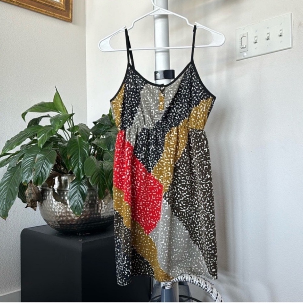 Urban Outfitters Kimchi Blue Mini Dress Sz M Black Red Spaghetti Strap